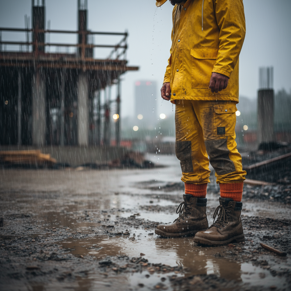 Heavy-Duty Waterproof Socks - Hi-Vis Orange – Built for Construction Sites