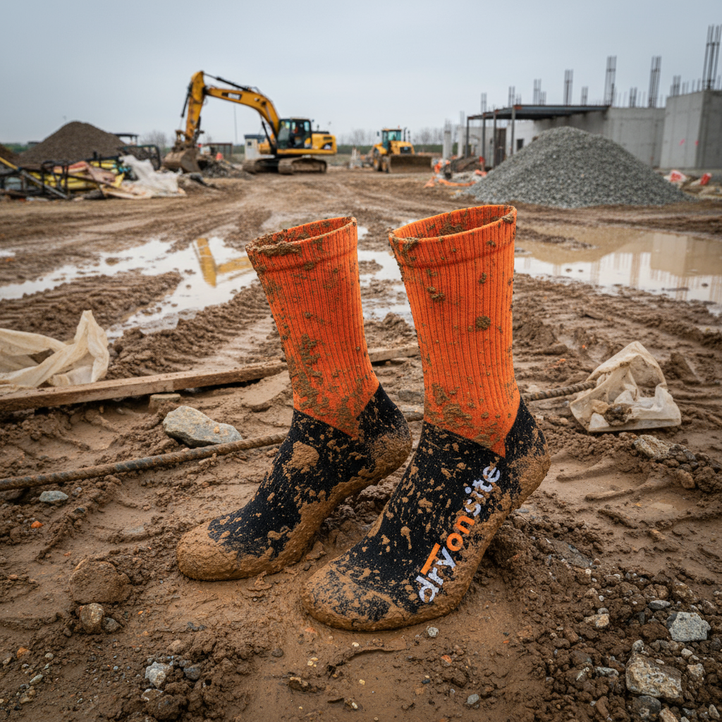 Heavy-Duty Waterproof Socks - Hi-Vis Orange – Built for Construction Sites