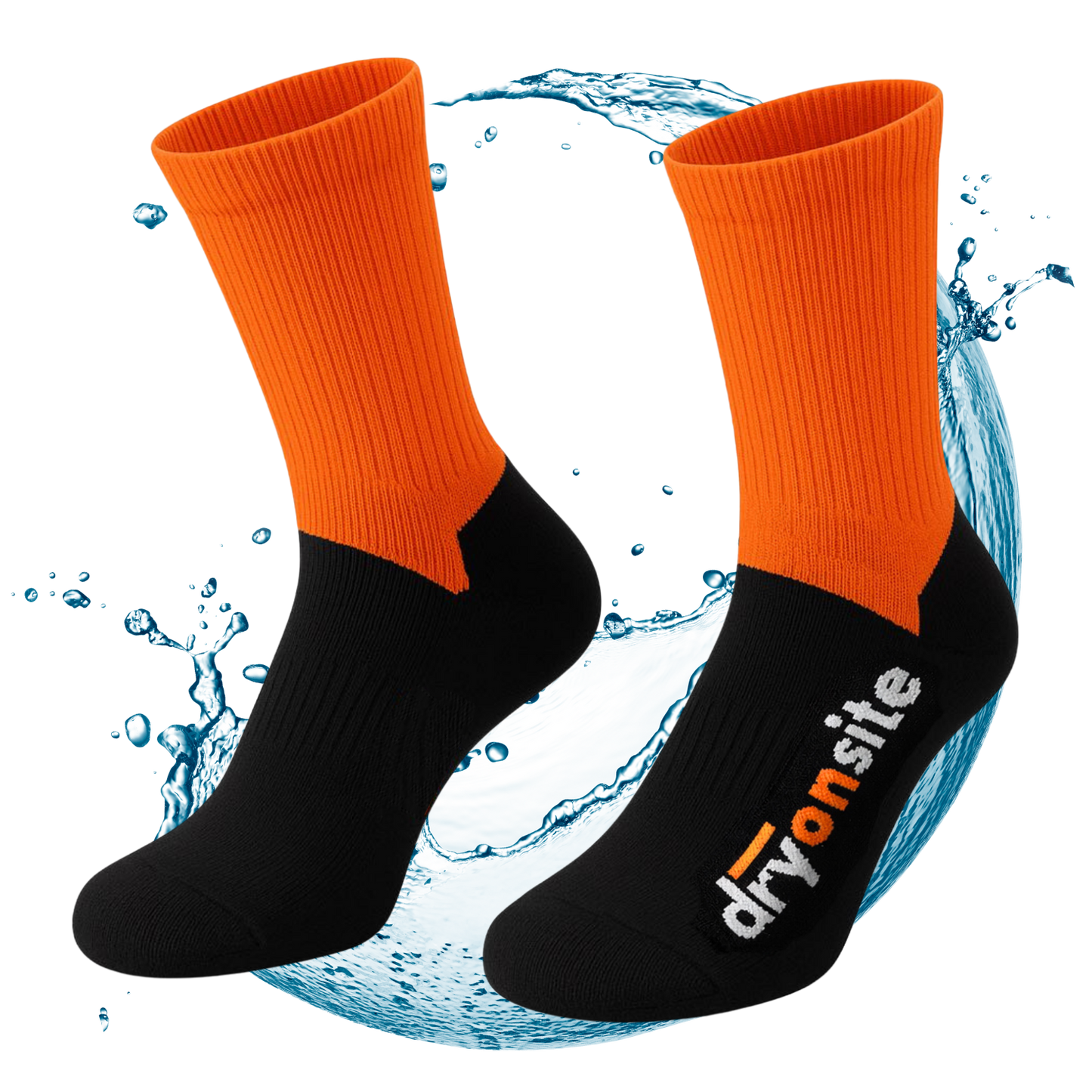 Heavy-Duty Waterproof Socks - Hi-Vis Orange – Built for Construction Sites