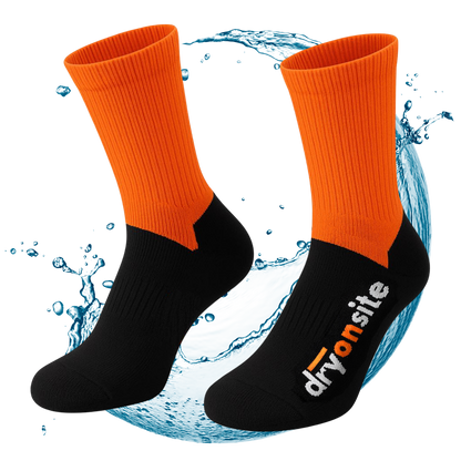 Heavy-Duty Waterproof Socks - Hi-Vis Orange – Built for Construction Sites