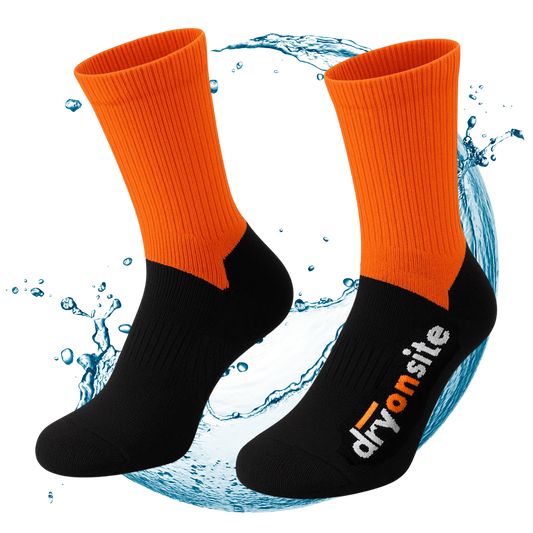 Heavy-Duty Waterproof Socks - Hi-Vis Orange – Built for Construction Sites