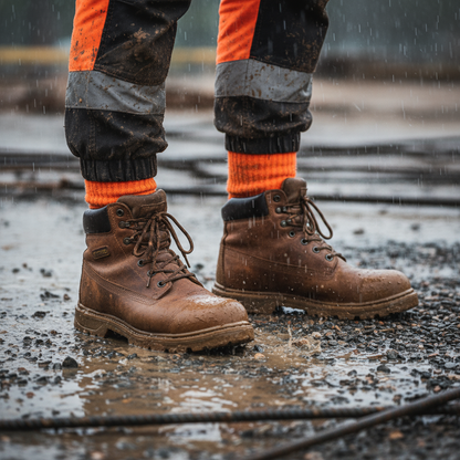 Heavy-Duty Waterproof Socks - Hi-Vis Orange – Built for Construction Sites