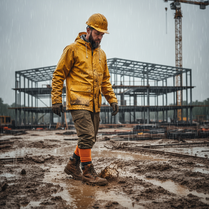 Heavy-Duty Waterproof Socks - Hi-Vis Orange – Built for Construction Sites