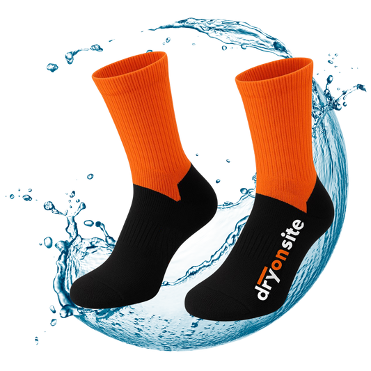 Heavy-Duty Waterproof Socks - Hi-Vis Orange – Built for Construction Sites