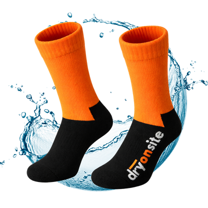 Heavy-Duty Waterproof Socks - Hi-Vis Orange – Built for Construction Sites